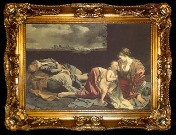 framed  Orazio Gentileschi THe Rest on the Flight into Egypt (mk05), ta009-2